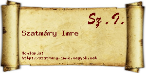 Szatmáry Imre névjegykártya