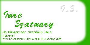 imre szatmary business card