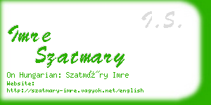 imre szatmary business card